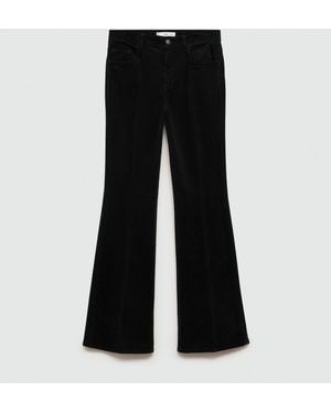 Mango Violeta Flared Corduroy Jeans - Black