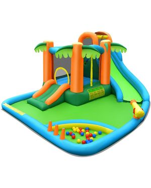 Skonyon Inflatable Water Slide Park - Green
