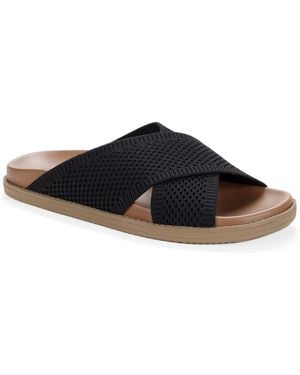 Style & Co. Roryy Knit X-band Footbed Sandals - Black