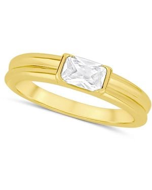 And Now This Cubic Zirconia Band Ring - Metallic