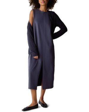 Eileen Fisher Sleeveless Crewneck Tank Dress - Blue