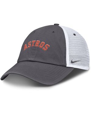 Nike Houston Astros Wordmark Club Adjustable Trucker Hat - Gray