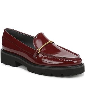 Franco Sarto Senna Round Toe Lug Sole Loafers - Red