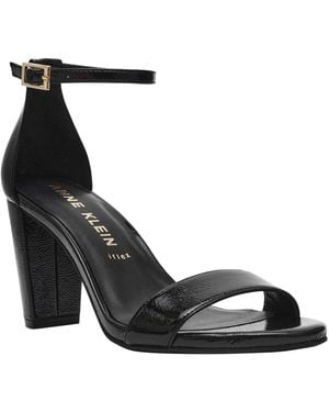 Anne Klein Kourtney Two Piece Block Heel Dress Sandals - Black