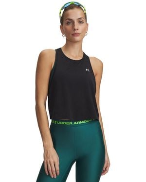 Under Armour Tech Sport Mesh Crop Sleeveless Tank Top - Green