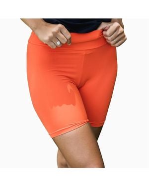 Calypsa Mid-thigh Swim Shorts - Orange