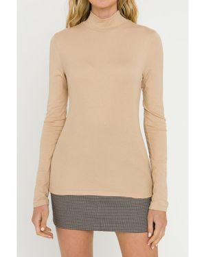 Endless Rose Mock Neck Top - Natural