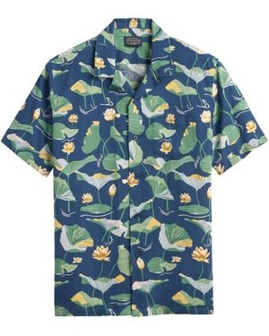 Pendleton Short-sleeve Camp-collar Shirt - Blue