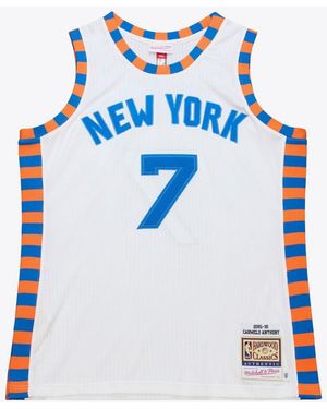 Mitchell & Ness Carmelo Anthony New York Knicks 2015-16 Hardwood Classics Authentic Jersey - Blue