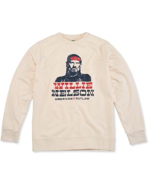 American Needle Willie Nelson Sunday Fleece Pullover Sweatshirt - White