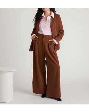 UNIVERSAL STANDARD Plus Size All Day Palais Wide Leg Pants - Brown