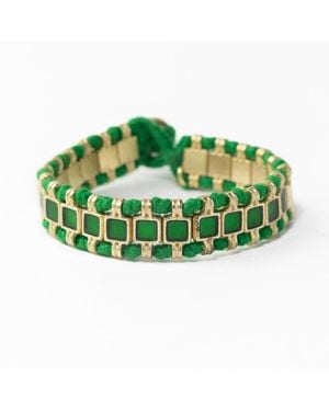 INK+ALLOY Josie Enamel Bracelet Small - Green