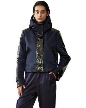 CAALO Water-resistant Cropped Raincoat - Black