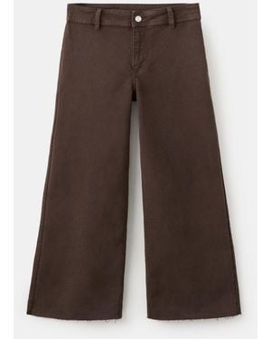 Mango Catherin Culotte High-rise Jeans - Brown