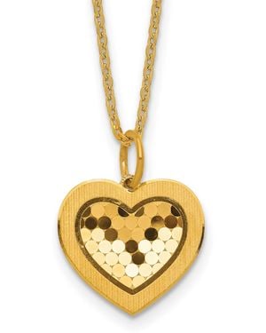 Macy's Heart Cable Chain Pendant Necklace - Metallic