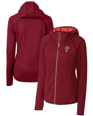 Cutter & Buck Philadelphia Phillies Americana Logo Mainsail Sweater-knit Full-zip Hoodie - Red