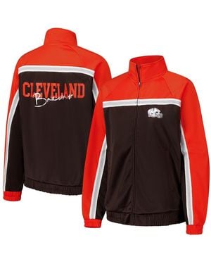 G-III 4Her by Carl Banks Cleveland S Post Game Full-zip Track Jacket - Red