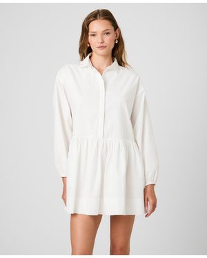French Connection Long-sleeve Flare Mini Dress - White