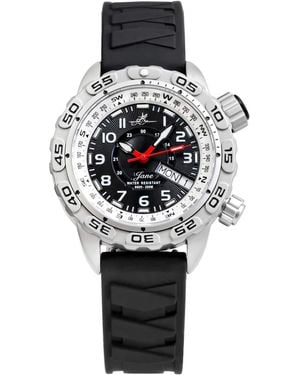 Abingdon Co. Jane Black Silicone Strap Watch 35mm - Gray