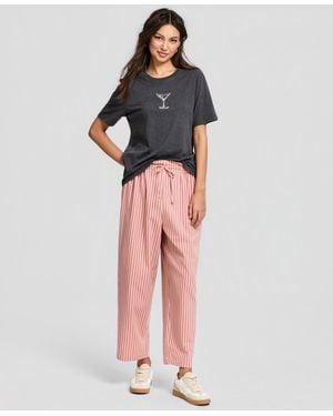 And Now This Striped Drawstring Pull-on Pants - Multicolor