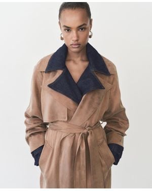 Mango Belt Lyocell Trench Coat - Multicolor