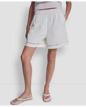 DKNY Pull-on Elastic Boxer Shorts - Gray