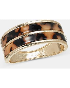 Style & Co. Tortoise-shell Layered Bangle Bracelet - Metallic