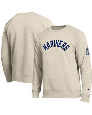 Champion Seattle Mariners All-star Soft Felt Raglan Sweatshirt - White