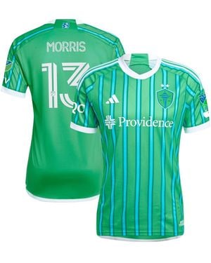 adidas Jordan Morris Seattle Sounders Fc 2024 The Anniversary Kit Authentic Player Jersey - Green