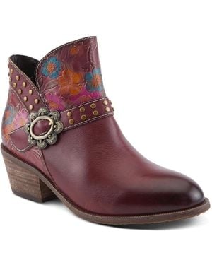 L'ARTISTE Daintylady Western Ankle Boots - Purple