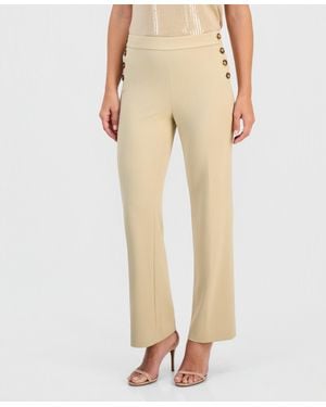 Anne Klein Wide-leg Sailor Pants - Natural