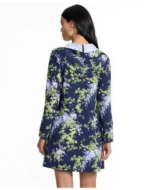 Lands' End Sunshade Upf 50 Hooded Mini Swim Swim Cover-up Dress - Blue
