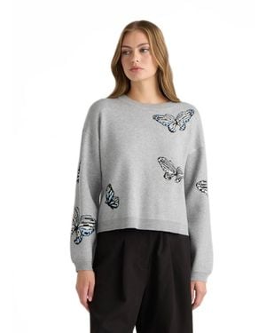 Macy's Nvlt Butterfly Sweater - Gray