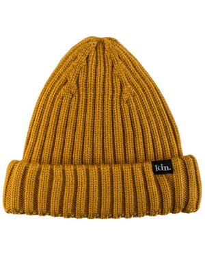 King Apparel Satin-lined Short Ribbed-knit Beanie - Natural