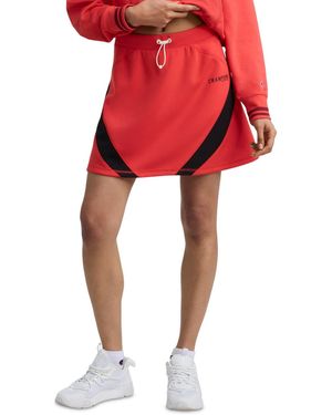 Champion Endzone Color-block Knit Skirt - Red