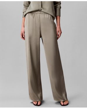 Calvin Klein Hammered Pull-on Pants - Natural