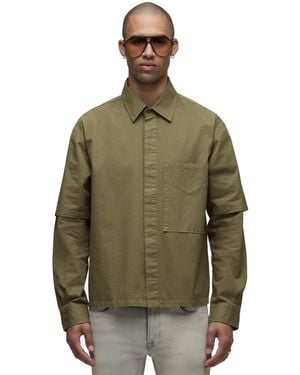 Hudson Jeans Our Rex Layered Classic Collar Shirt - Green