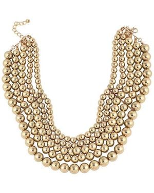 SOH Metallic Beaded Cluster Necklace
