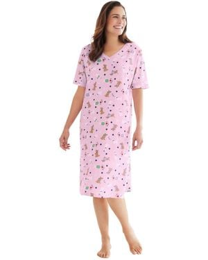 Dreams & Co. Print Sleepshirt - Pink