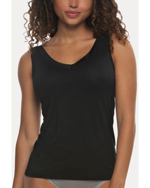 Felina Serene Modal And Lace Reversible Tank - Black