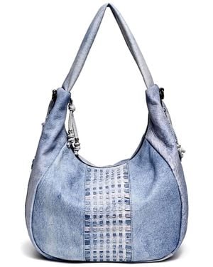 Old Trend Genuine Leather Dorado Expandable Hobo Bag - Blue