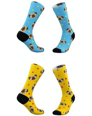 TRIBE SOCKS And Pugmoji Socks - Yellow