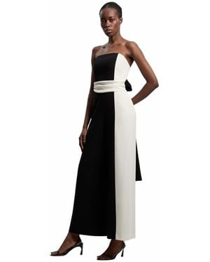 Karen Millen Soft Tailored Bandeau Jumpsuit - White