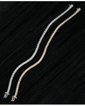 Macy's Diamond Bracelet Collection 7 8 Ct. T.w. 1 1 4 Ct. T.w. In 14k White Or Yellow Gold 6 1 2 To 9 - Black