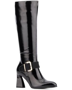 TORGEIS Abrianna Flared Heel Tall Boot - Black