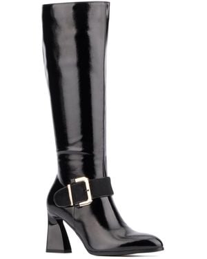 TORGEIS Abrianna Flared Heel Tall Boot - Black