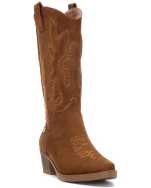 Xti Italian Western Suede Booties Refresh Collection By - Brown