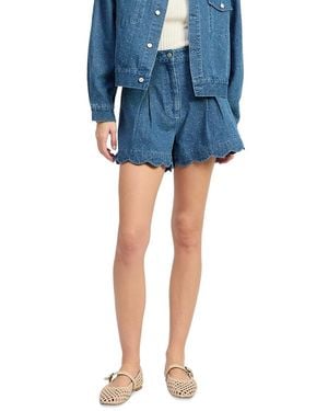 En Saison Heidi Denim Shorts - Blue