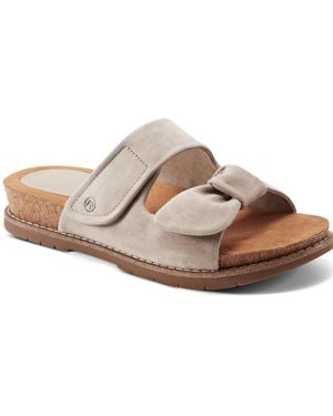 Rockport Zova Open Toe Casual Flat Sandals - Brown