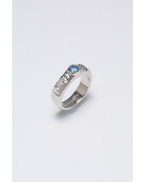 Classicharms Sylvie Cubic Zirconia Molten Stackable Ring - White